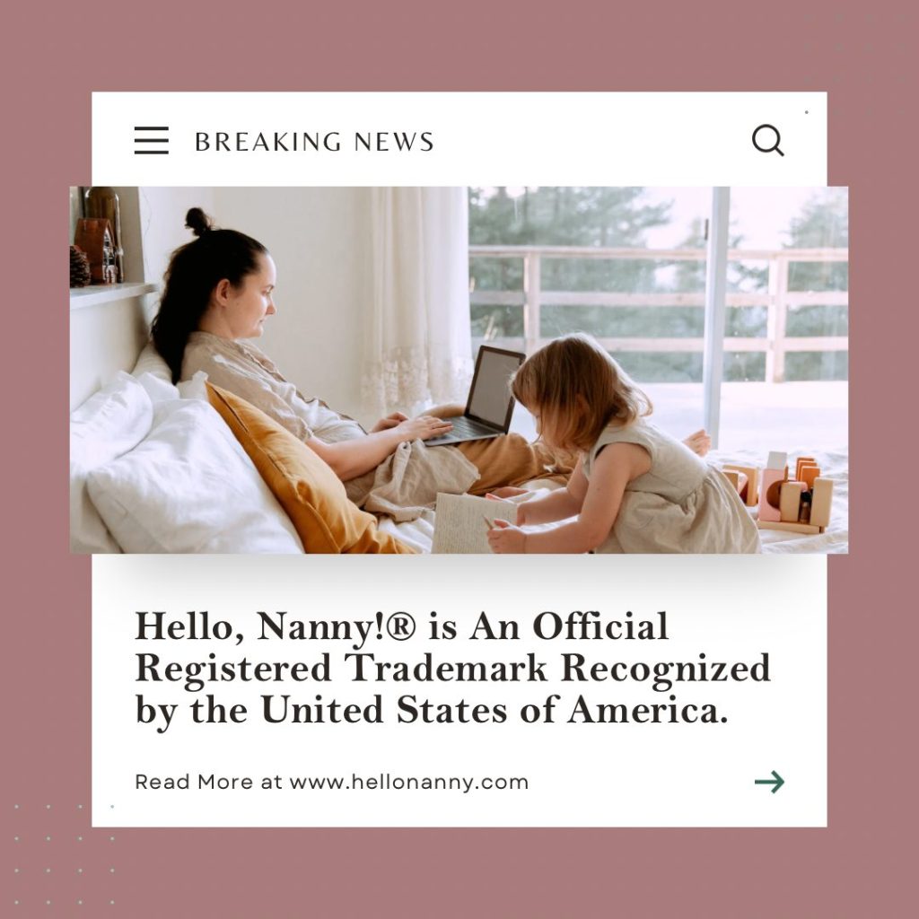 Mother and child are using a laptop, exploring Hello, Nanny!®, a registered trademark in the USA. It offers more than just childcare solutions, ensuring peace of mind with options like health insurance for nanny.