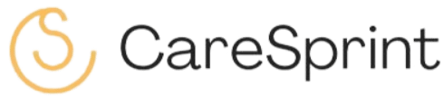 CareSprint logo with a stylized "C" in a circular design and the company name in sleek, grey font.